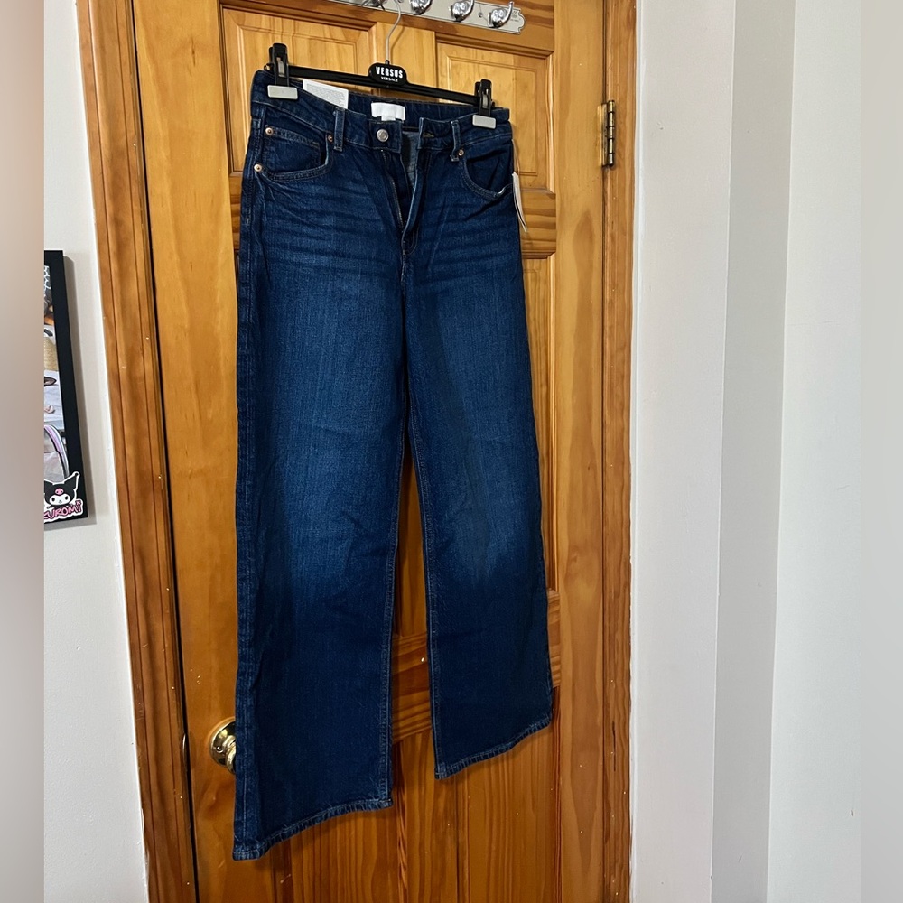 H&M Women's Dark Blue Flare Jeans